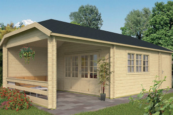  Tuindeco | Tuinhuis Sibella met Overkapping 280 cm 202828-31